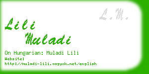 lili muladi business card